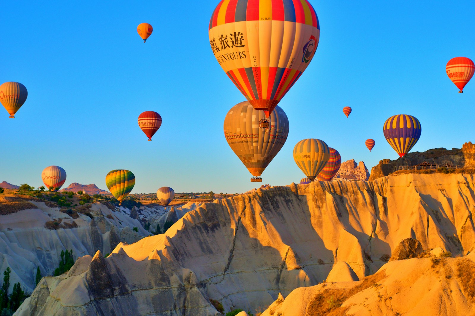 Globos aerostáticos sobre las formaciones rocosas de Capadocia